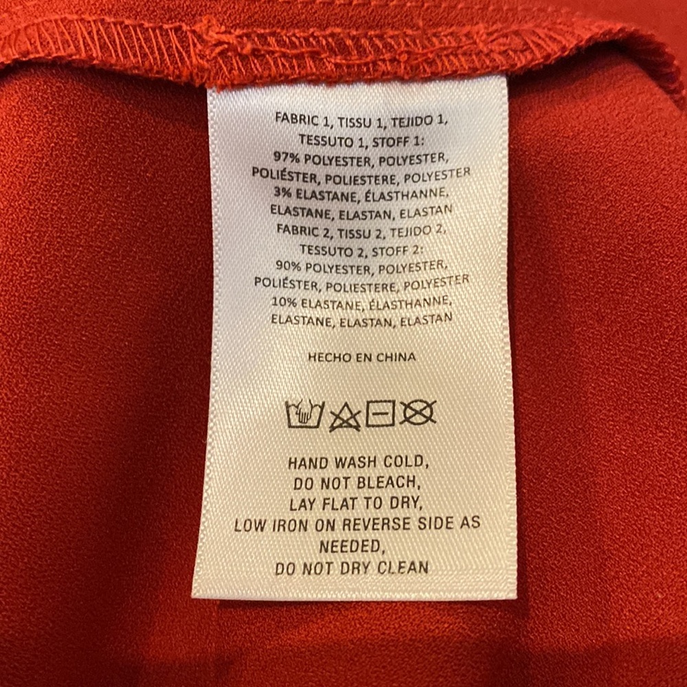 Anthropologie Mare Mare satin ruffle wrap midi skirt in red NWT - Picture 15 of 17